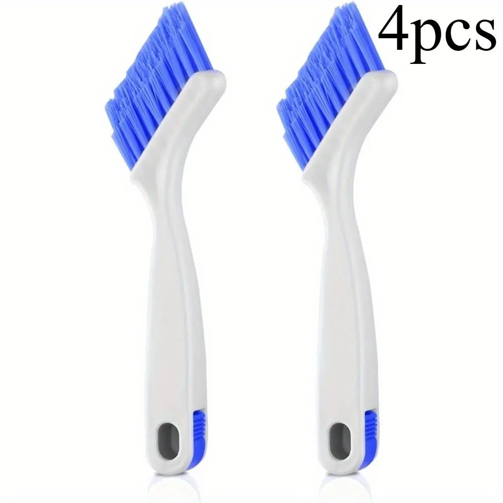 4pcs Cleaning Brush, Small Scrubber, Kitchen Sink, Bathroom Brush. Cleaning Brush with Sliding Door or Window Function, Suitable for Household Dishwashers, Tile Lines, and Deep Cleaning of Window Tracks