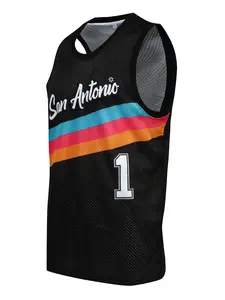 Men's 1 Black Basketball Jersey with Embroidery, Casual Long Sleeve Sportswear, Fitted H-Type Design, Perfect for Daily Wear