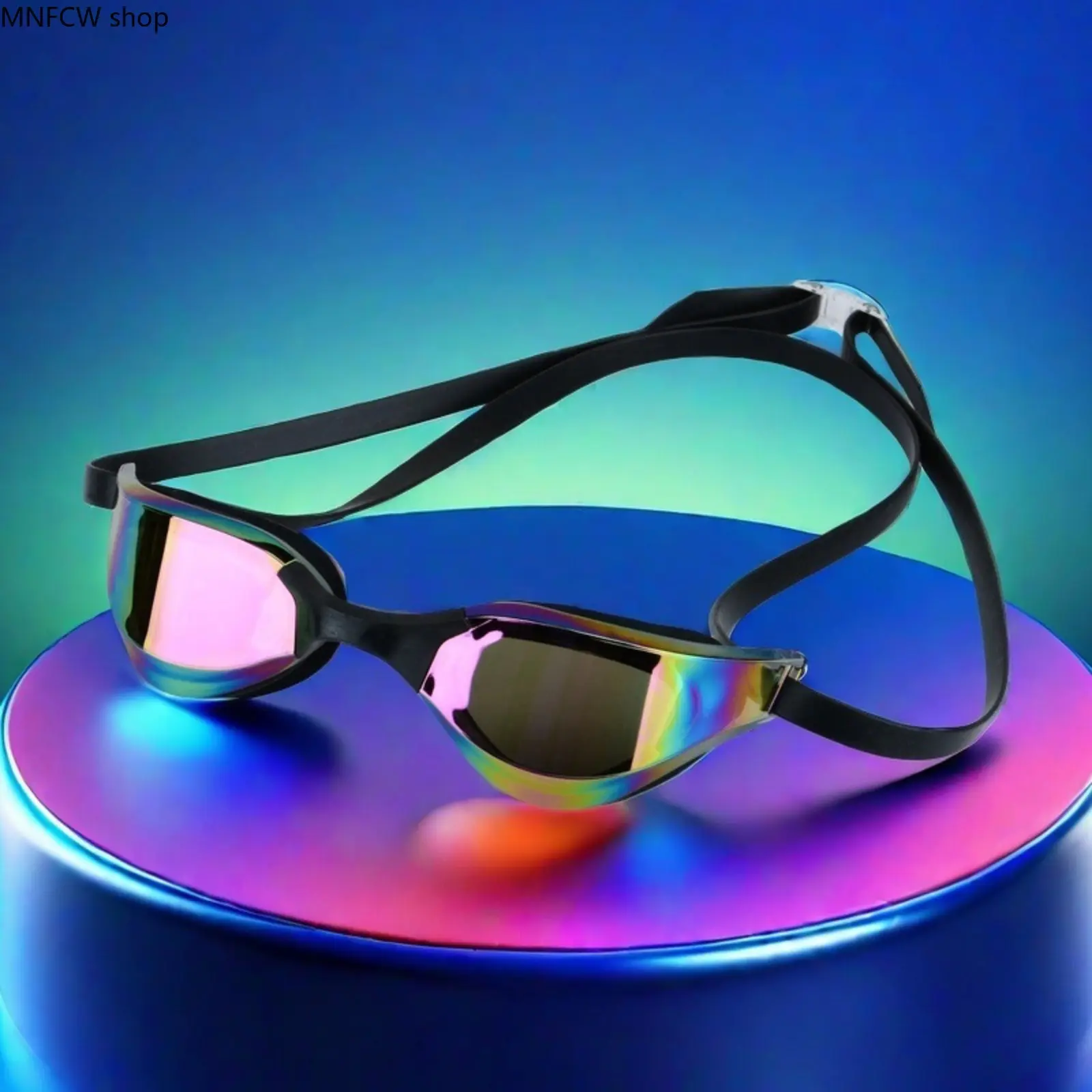 Competition Swim Goggles with Anti-Fog HD Color Plated Lenses, Waterproof Eye Protection for Adult Racers and Pool Training, Goggles For Swimming, Fog Free, Adults, Pool Racing