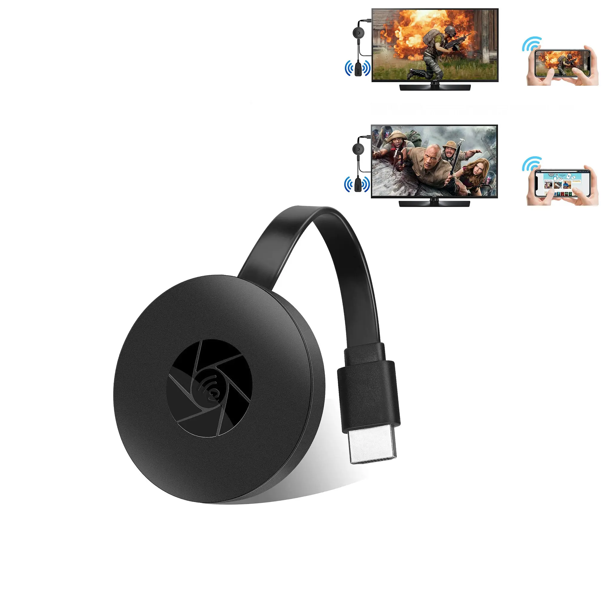 High definition, HDMI wireless screen mirroring device, Electronic gadgets, 4K or 1080P, supports Android/iOS/Windows/macOS cross device mirroring, eliminates cables, transforms into conference and collaboration centers, home giant screen