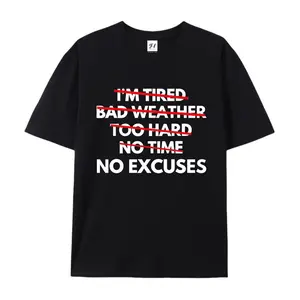 Bold “No Excuses” Tee Perfect For Gym Enthusiasts, Runners, And Anyone Who Needs A Reminder To Stay Committed