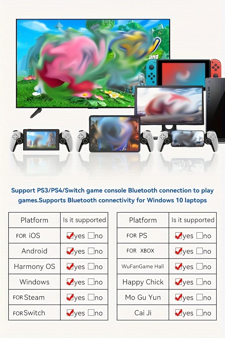 Wireless Game Controller with Hall Effect Joystick and Trigger Buttons - Multi-Platform Controller for PS3/PS4/Switch/iOS/Android/PC - Rechargeable Lithium Polymer Battery, Ergonomic Design, Fashionable Style, Durable Construction, Suitable for Mobile Gam