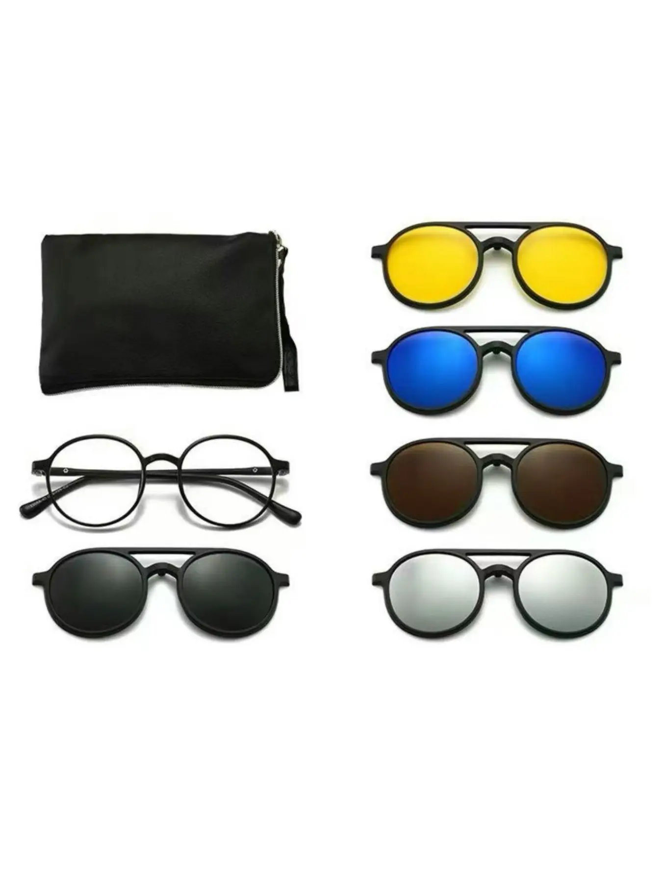 6pcs Interchangeable Lens Set, Fashion Decorative Eyewear, Daily Wear Glasses, Stylish Replacement Lenses, Versatile Accessory