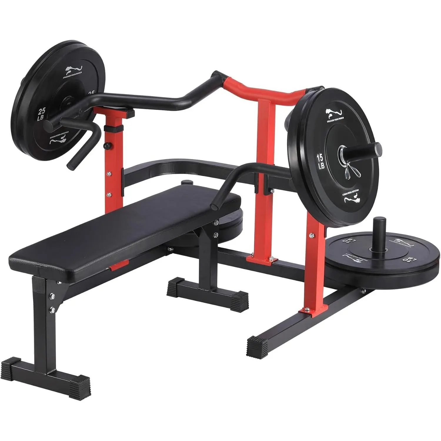 Gaomon Professional Chest Press Machine, Dual Independent Arm Home Gym Equipment with Adjustable Bench, 4-Angle Shoulder Press Fly Station, Heavy Duty Steel Strength Trainer