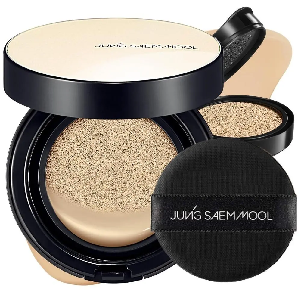 Natural Finish, Buildable Coverage Cushion Foundation by Korean Makeup Artist (Refill Included, 0.98 Fl Oz, SPF 50), 21 Medium