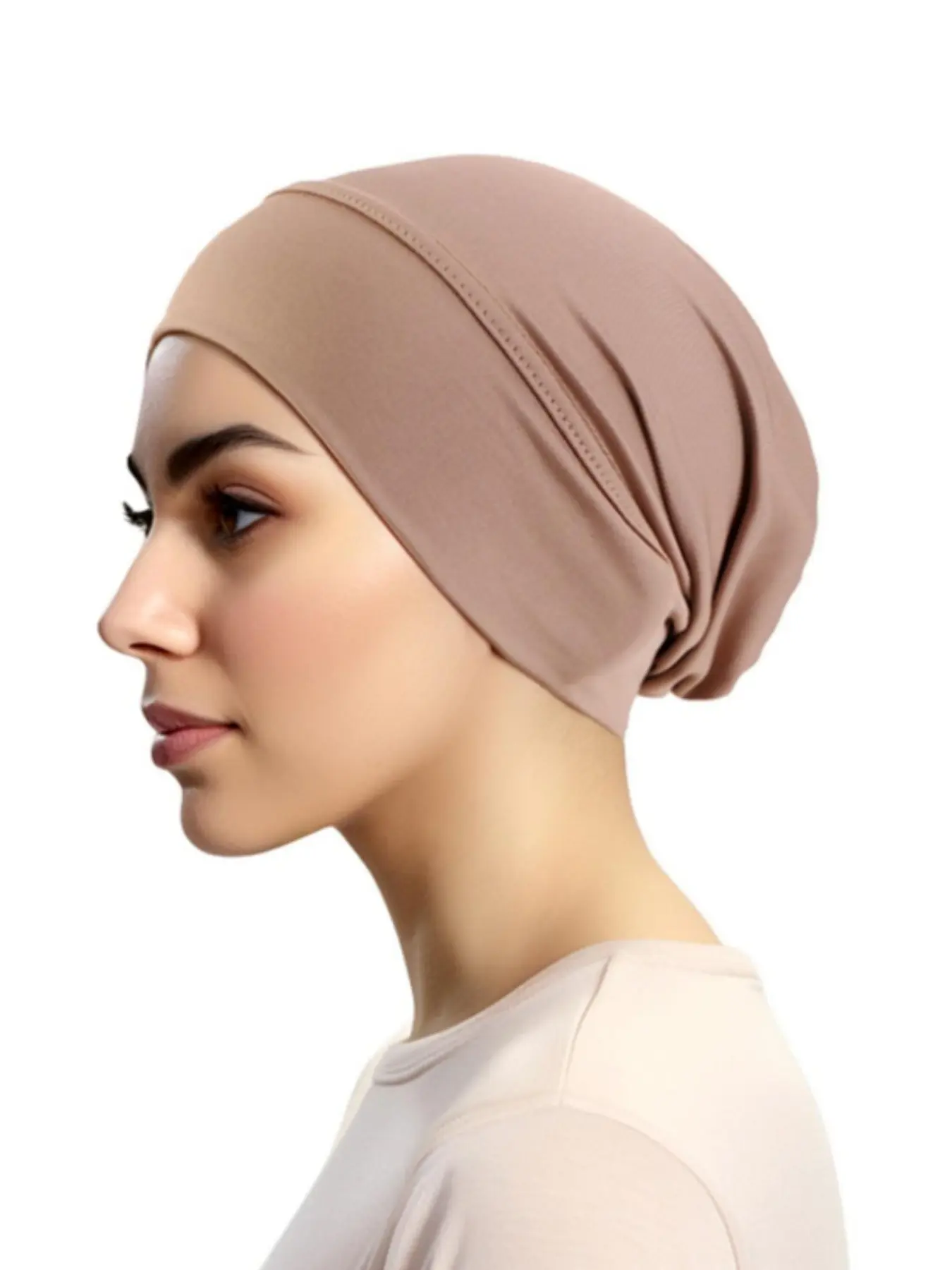 Elastic Ethnic Style Head Wrap, Solid Color Chemotherapy Cap, Hair Protection Turban for Women, Comfortable Stretchy Turban Hijab