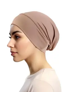 Elastic Ethnic Style Head Wrap, Solid Color Chemotherapy Cap, Hair Protection Turban for Women, Comfortable Stretchy Turban Hijab