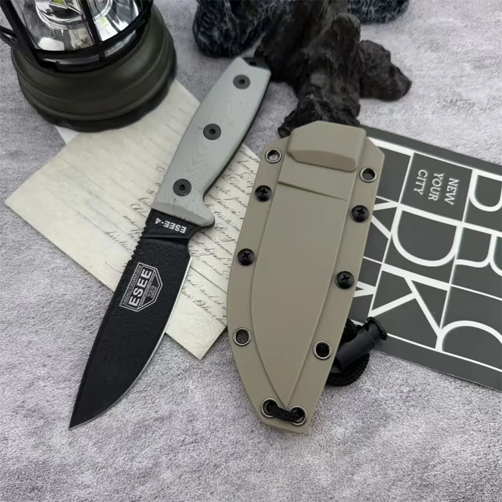 High-quality fixed-blade knife for outdoor camping and climbing, featuring an S35VN blade, G10 handle, and Kydex sheath; an everyday carry tool knife for hiking