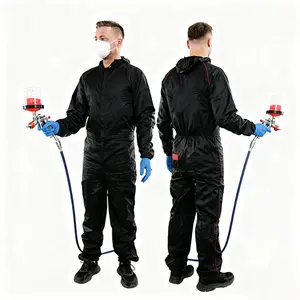 Reusable Chemical-resistant Protective Coveralls, Breathable Anti-static Washable Work Suit, Washable Protective Clothing for Painting, Spraying, Sanding & Industrial Hazard Protection