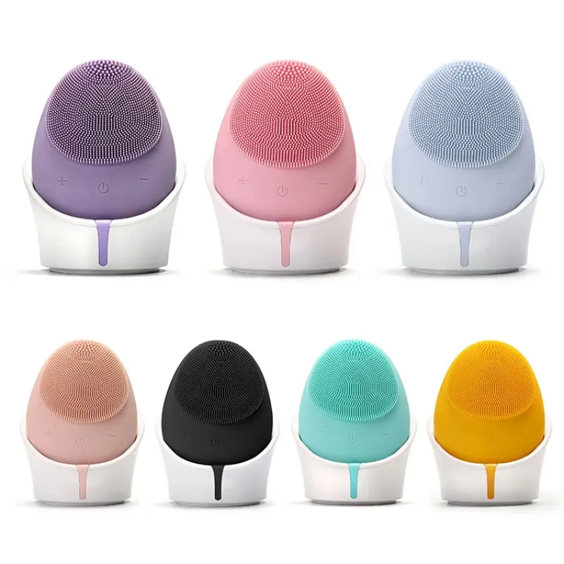 Ultrasonic Silicone Facial Cleansing Brush - Electric Face Care Beauty Product for Pore Shrinking & Acne Treatment, T-Zone Care, Exfoliating, Waterproof Bath Accessory, Beauty Products, Abs, Body Care