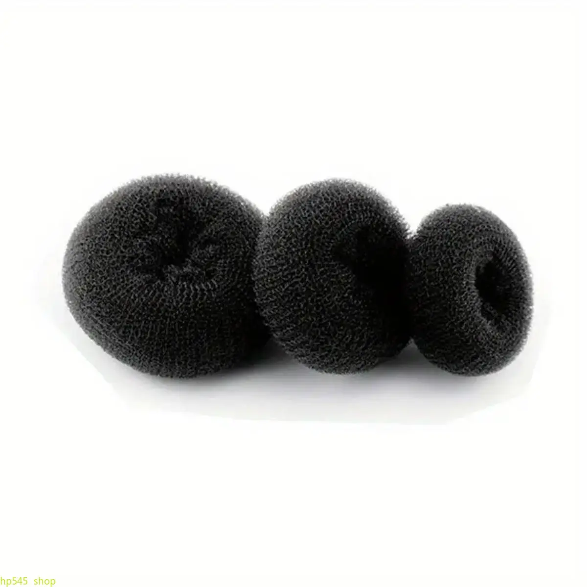 Women's Plain Solid Colors 3-Piece Soft Donut Hair Scrunchies Set - Portable and Lightweight, Gentle, Damage-Preventing, No Heating Required, Secure Hold Fashion Accessories for Daily Updo Wear, Women/Girls, One Size Fits