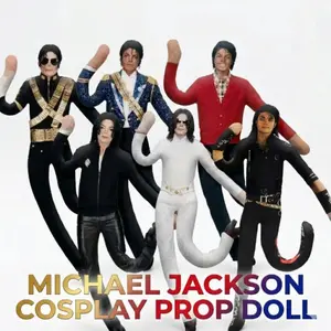 Michael Jackson Cosplay Prop Doll Plush Figure Abstract Joint Mobility Dolls Soft Stuffed Room Decoration Props Collection Gift