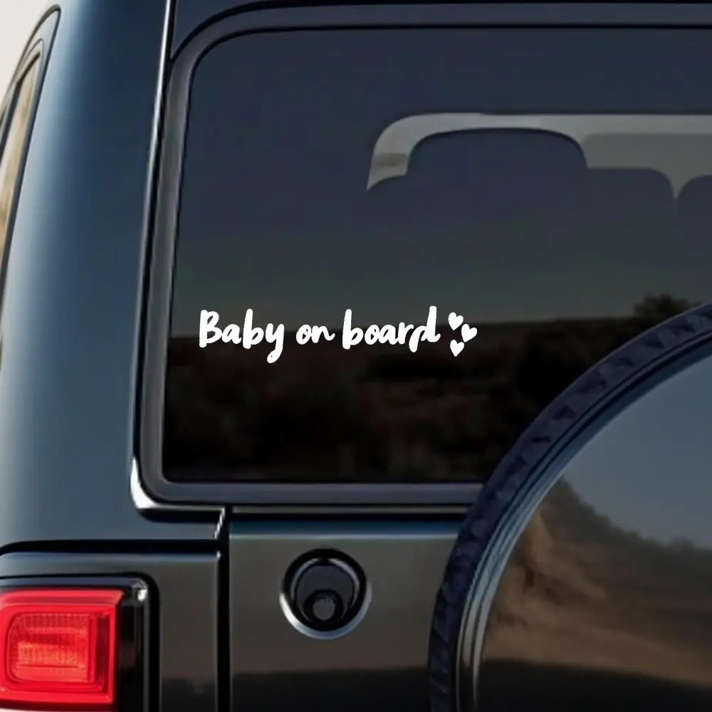 Car Sticker and Decal, Vinyl Car Window Sticker, Heart Shape Boat Sticker, Fun Bumper Sticker, Automotive Decor (1 Piece)