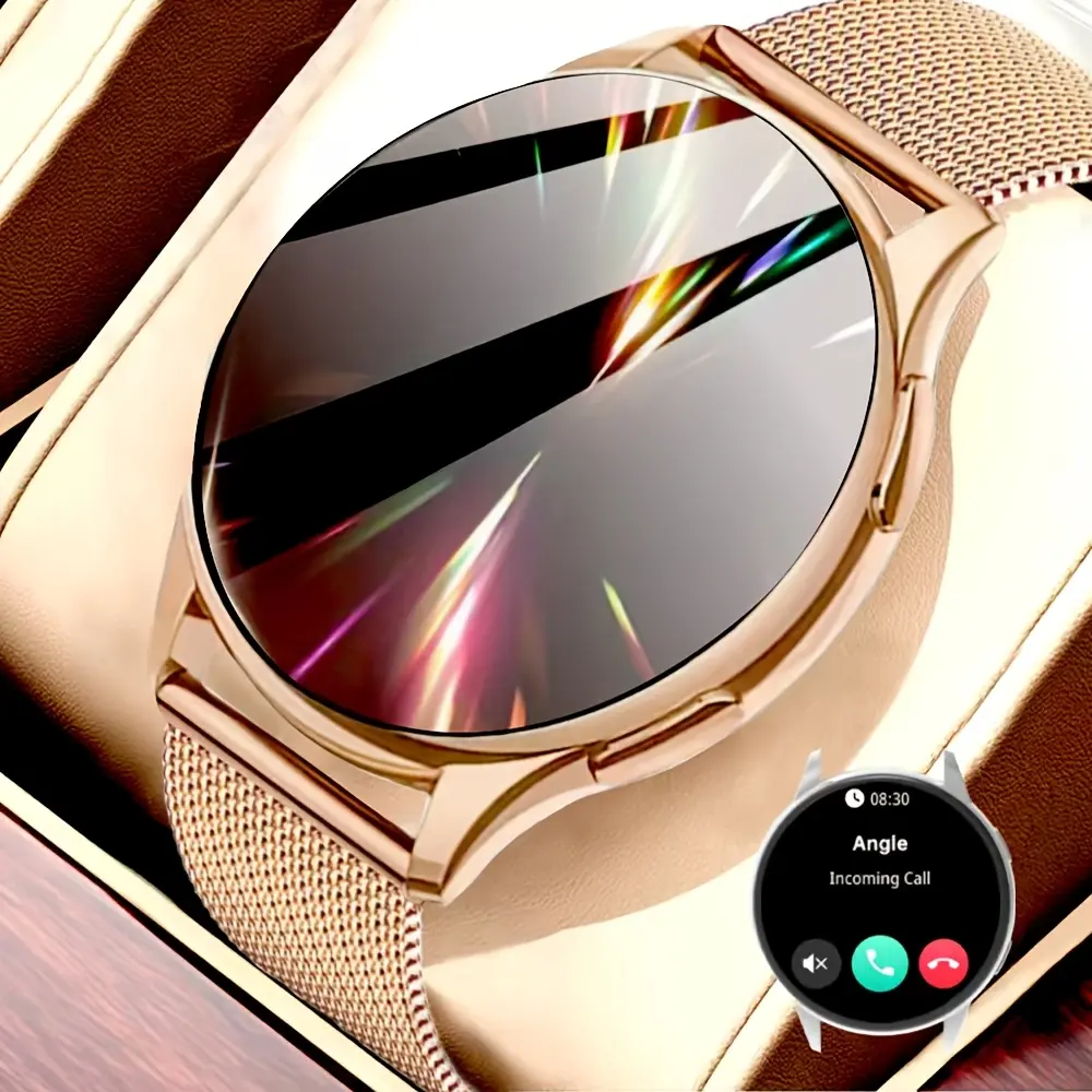 New smartwatch, 1.5inch features a large touch screen, stylish strap, and multiple functions such as call reminder, message notification, music control, multi-sport modes,  etc. It is a great gift watch, compatible with Android and iPhone