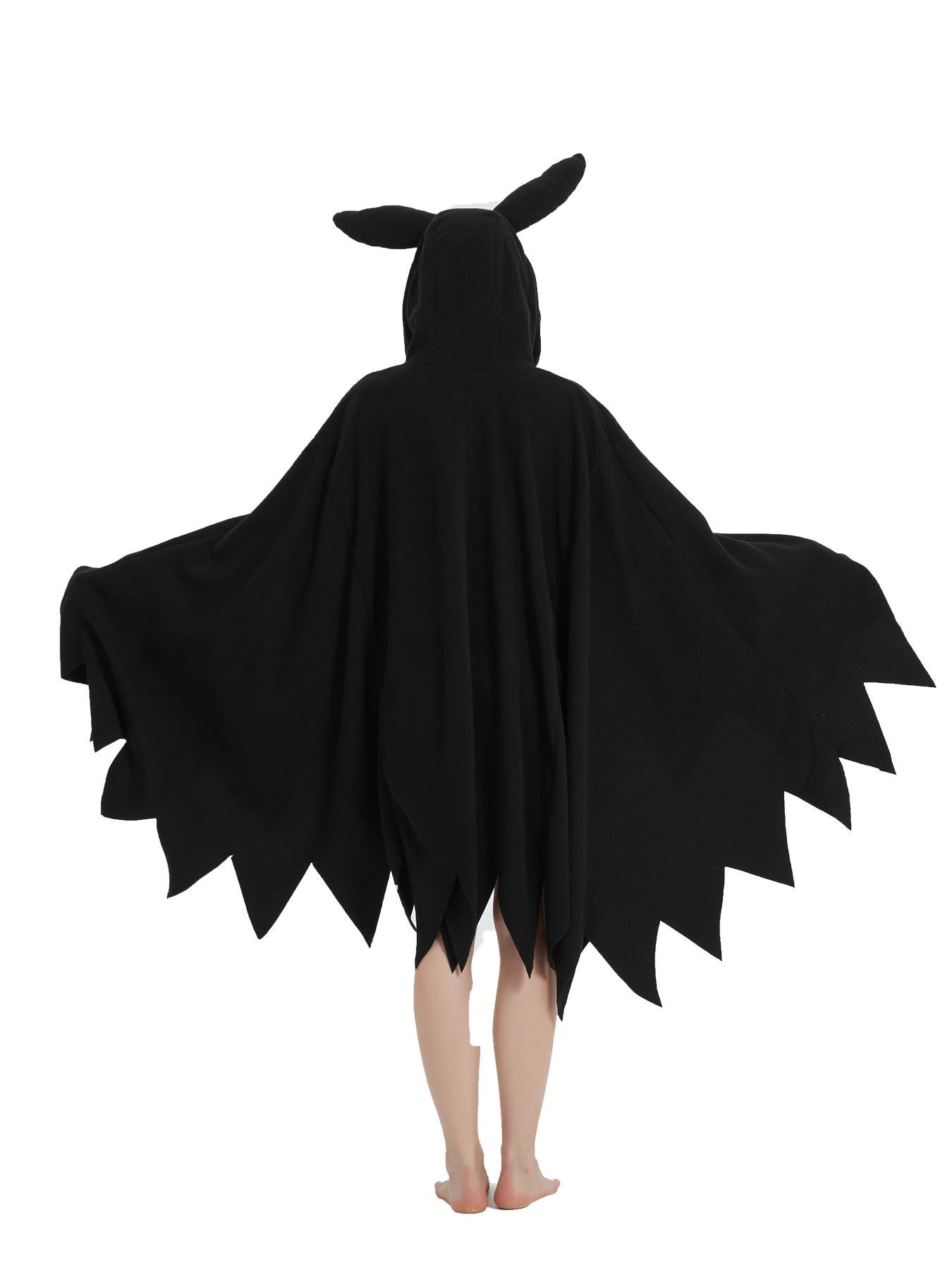 Unisex's Halloween All Over Print Animal Design Hooded Sleep Cape, Casual Cloak Sleeve Button Design Sleepwear for Halloween Party, Fluffy Pajamas for Winter, Fluffy Pajamas, Pyjamas for Women, Costume