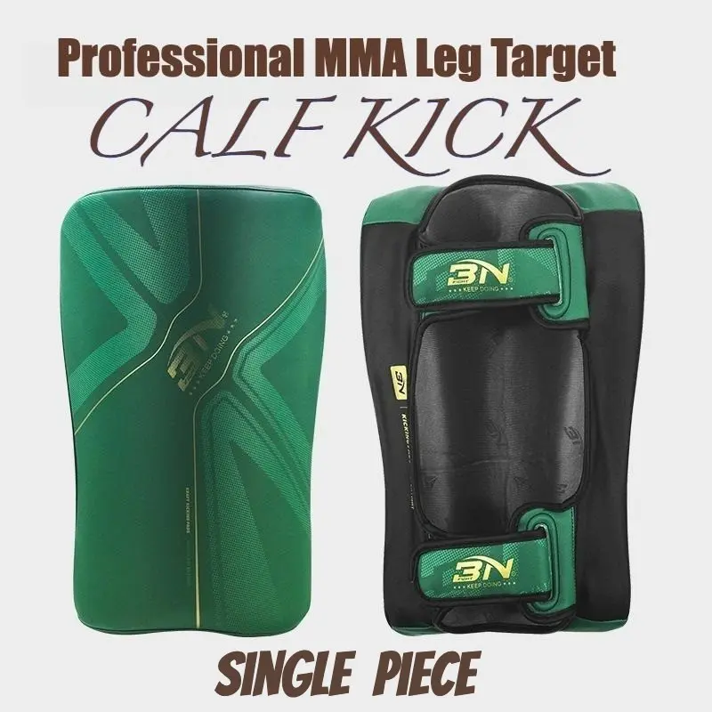MMA，Sanda, Karate & Muay Thai Fighting Training Leg Pad — PU Material with Extra-Thick Inner Padding | Specialized Calf Kick Drills | Combat Sports (Sambo, Kickboxing) Training Target | Designed for Roundhouse Kicks & Calf Kicks