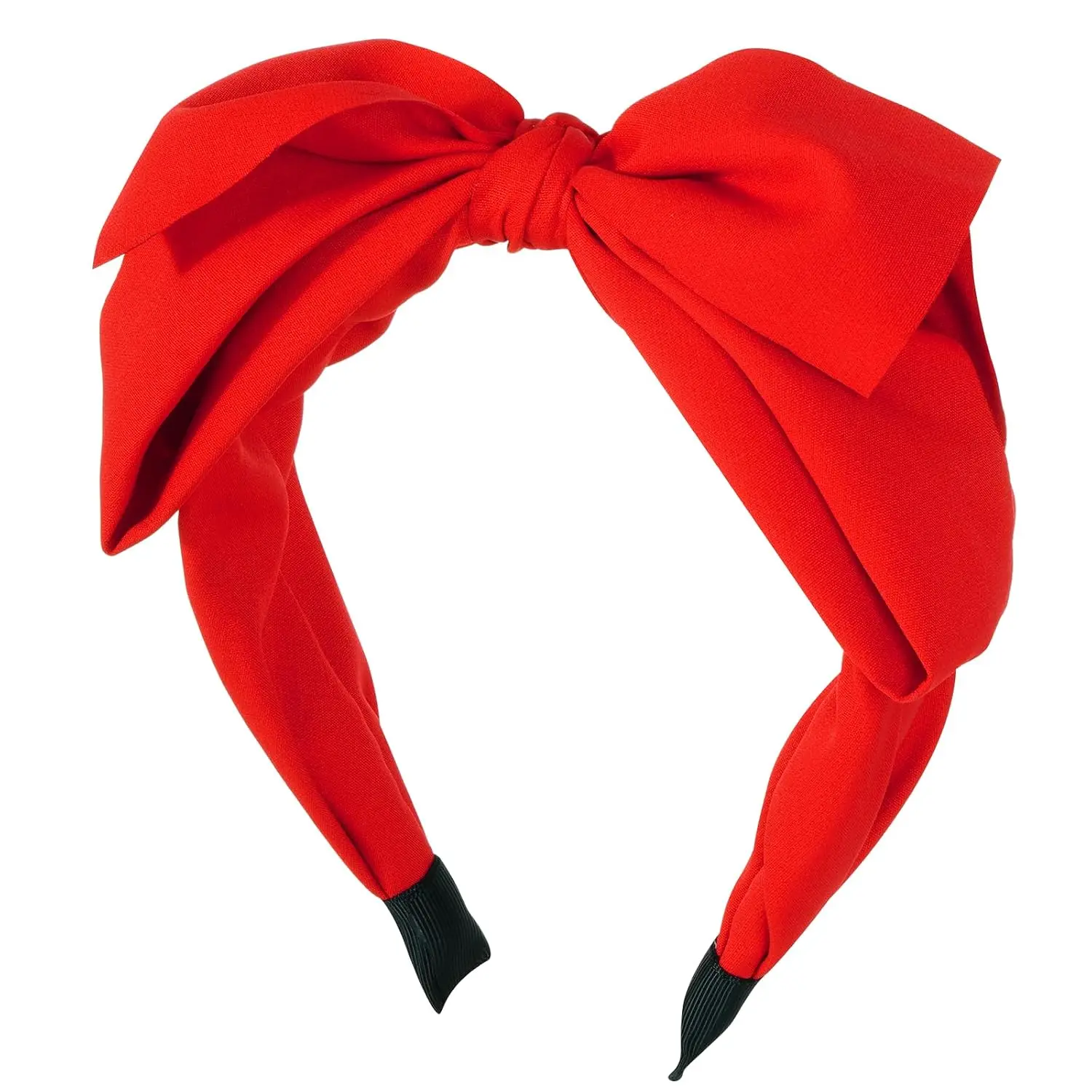 Red Bow Headband for Women - Christmas Bow Headbands for Women, Elegant Red Hair Bow Headbands for Holiday & Daily Use