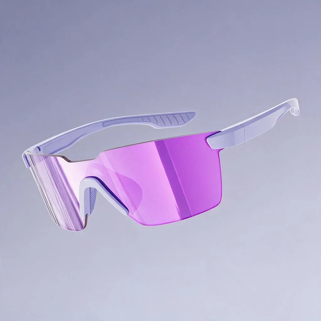 Trendy Vibrant Colorful Rimless Sports Goggles - UV400 Protection Lightweight Outdoor Shades for Men & Women