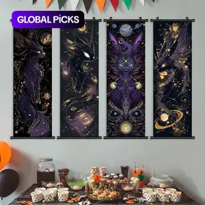 Animal Pattern Wall Art, 4 Counts/set Vintage Pet Pattern Decorative Painting, Exquisite Home Decorative Art, Wall Art Decor for Home Living Room Bedroom