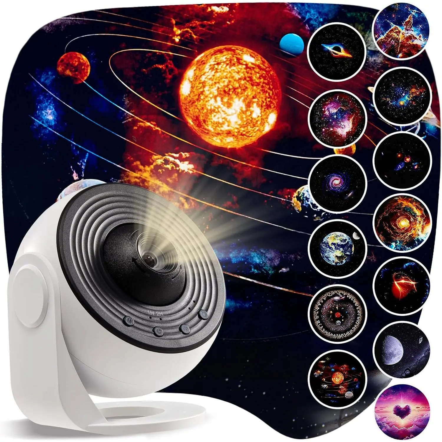 Galaxy  Projector for Bedroom Ceiling Wall,  Image Nebula Light with 13 Slide Discs, 360° Rotation Adjustable Knob, Planetarium Lamp for , 1/2H Timer Easy 3-Button Control
