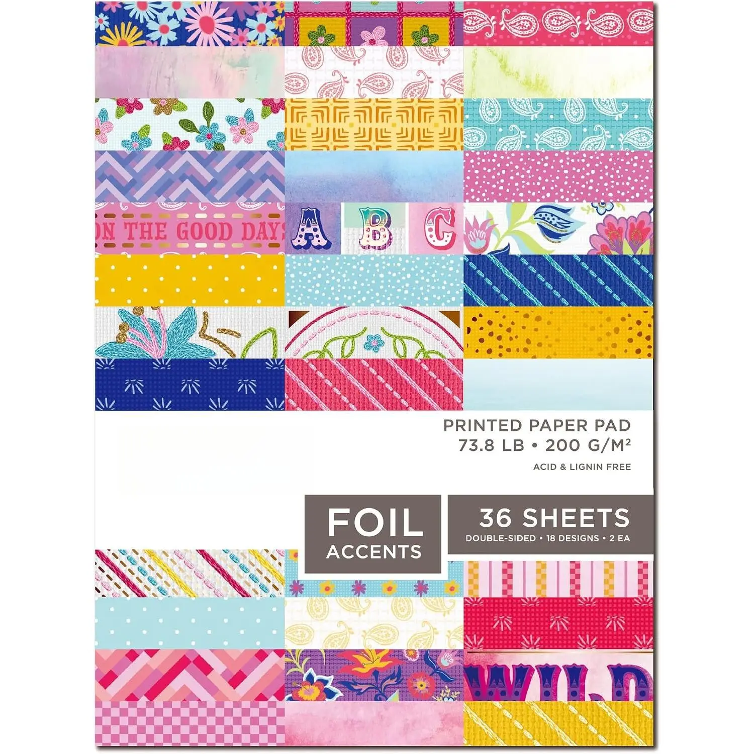 Boho Patterned Scrapbook Paper Pad - 36 Double-Sided 200GSM Decorative Cardstock Sheets, 6"x8" with Foil Accents, for Card Making, Scrapbooking (Toys & Hobbies, DIY, Scrapbooking & Stamping)