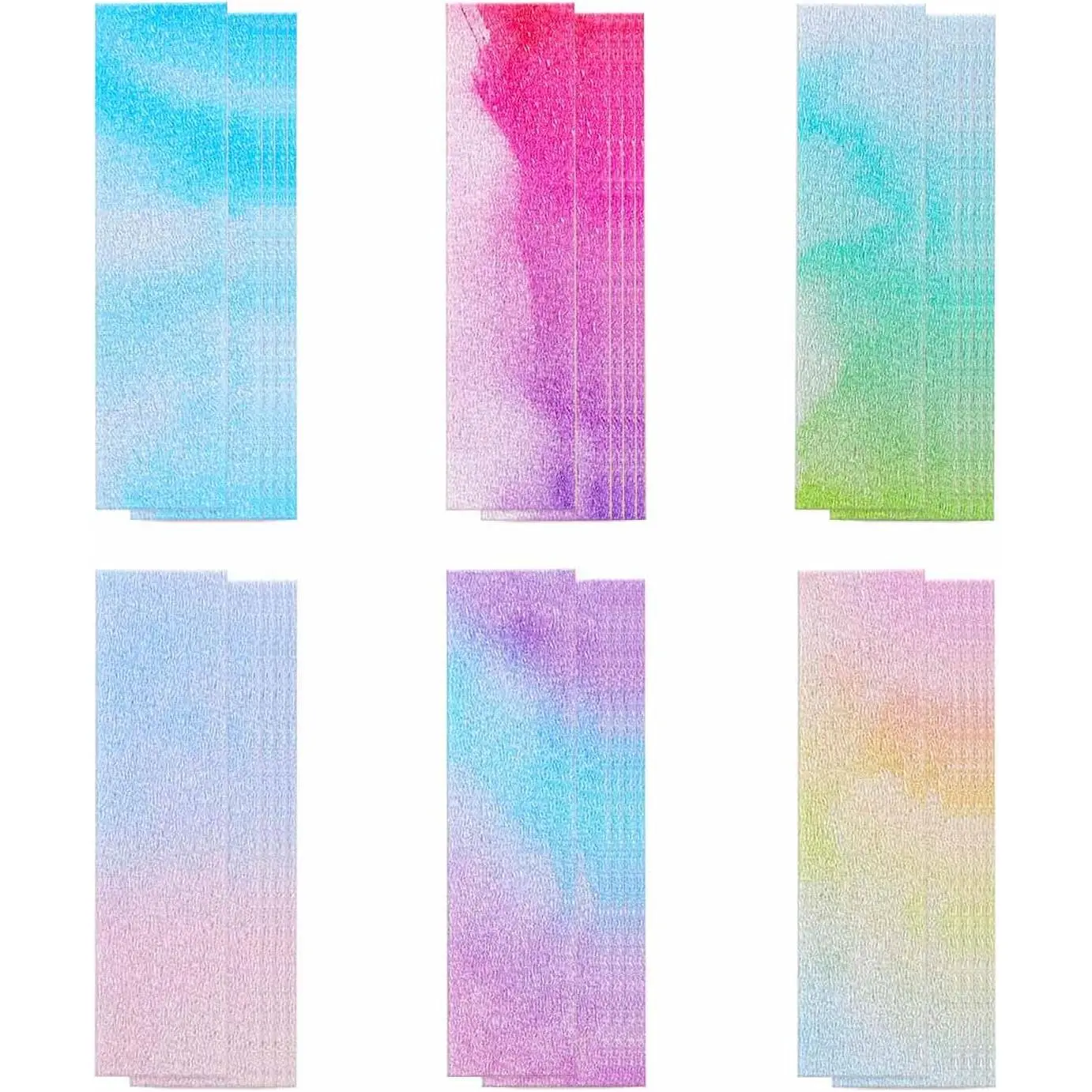 36 Pieces Anxiety Sensory Stickers Fidget Textured Strips Stress Anxiety Relief for Adults Teens Calm Strips with Tactile Rough Textured for Classroom Desk Office Sensory Strips (Watercolor Style)fidget toys