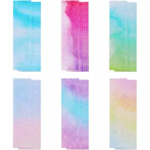 36 Pieces Anxiety Sensory Stickers Fidget Textured Strips Stress Anxiety Relief for Adults Teens Calm Strips with Tactile Rough Textured for Classroom Desk Office Sensory Strips (Watercolor Style)fidget toys