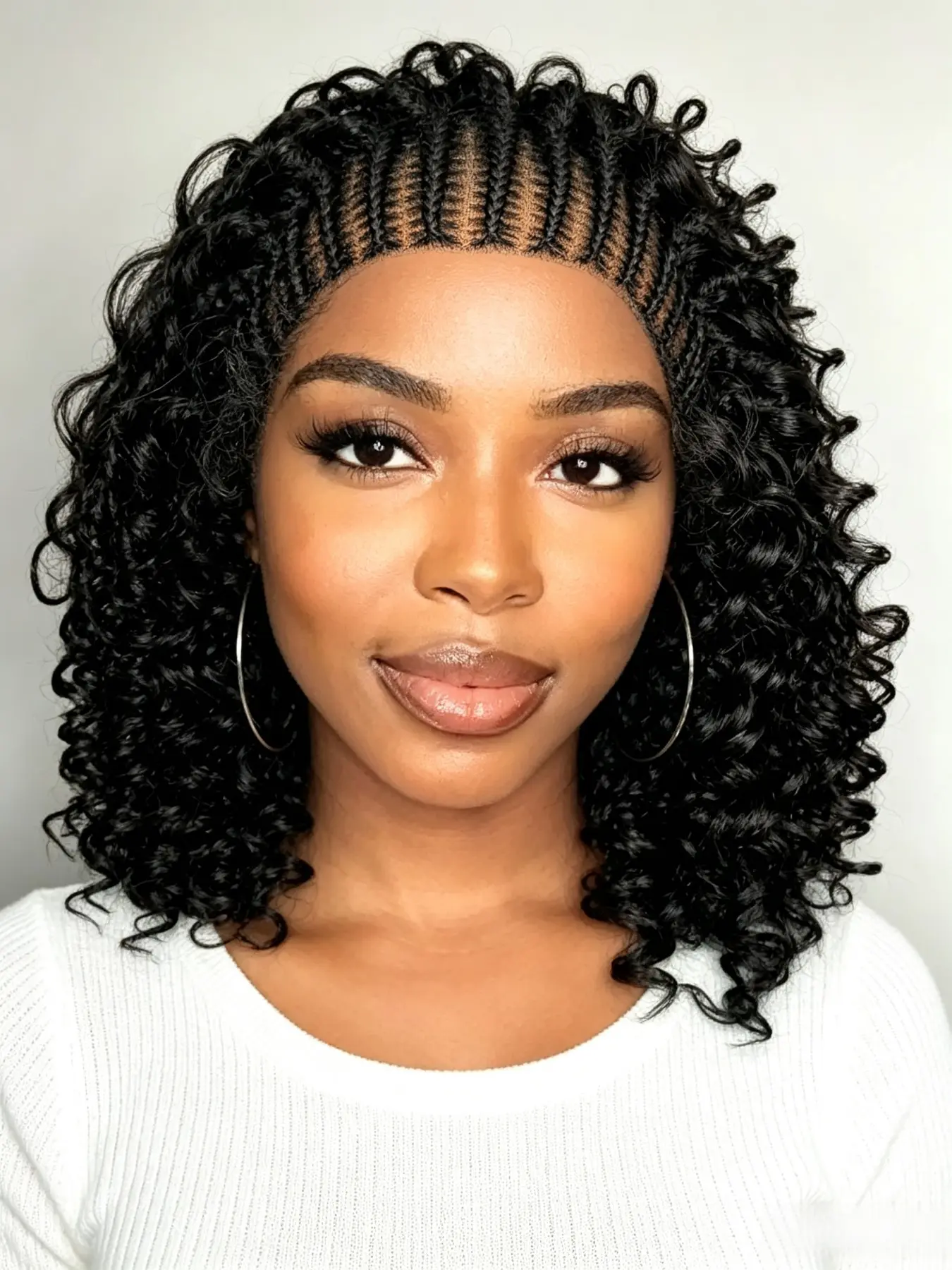 Curly Braided Wig, Realistic Cornrow Pattern, 16 Inch, Stylish Hair Accessory, Perfect for Daily Wear, Easy to Style, Lace Braided Wigs