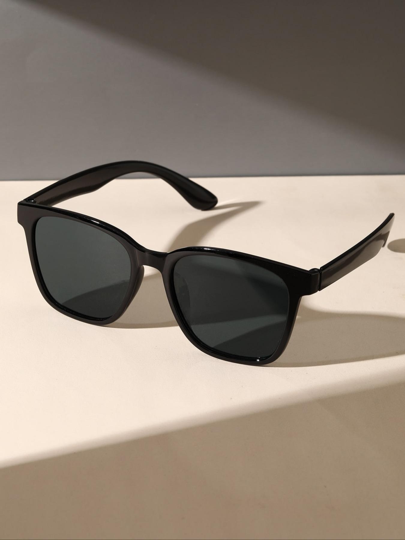 Unisex Vintage Square Frame Tinted Lenses Sunglasses, Modern Accessories for Men, Casual Leopard Print Sunglasses for Everyday Use, Versatile Accessories for Outdoor Activities, Lightweight Durable Sunglasses, Outdoor Suitability