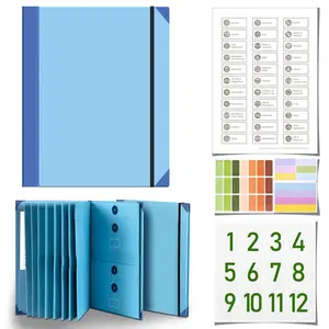 Emergency Organizer Folder, Blue File Organizer with Pockets, for Personal Info Keys and Estate Planning, Essential for Home School Office, Cute Folder