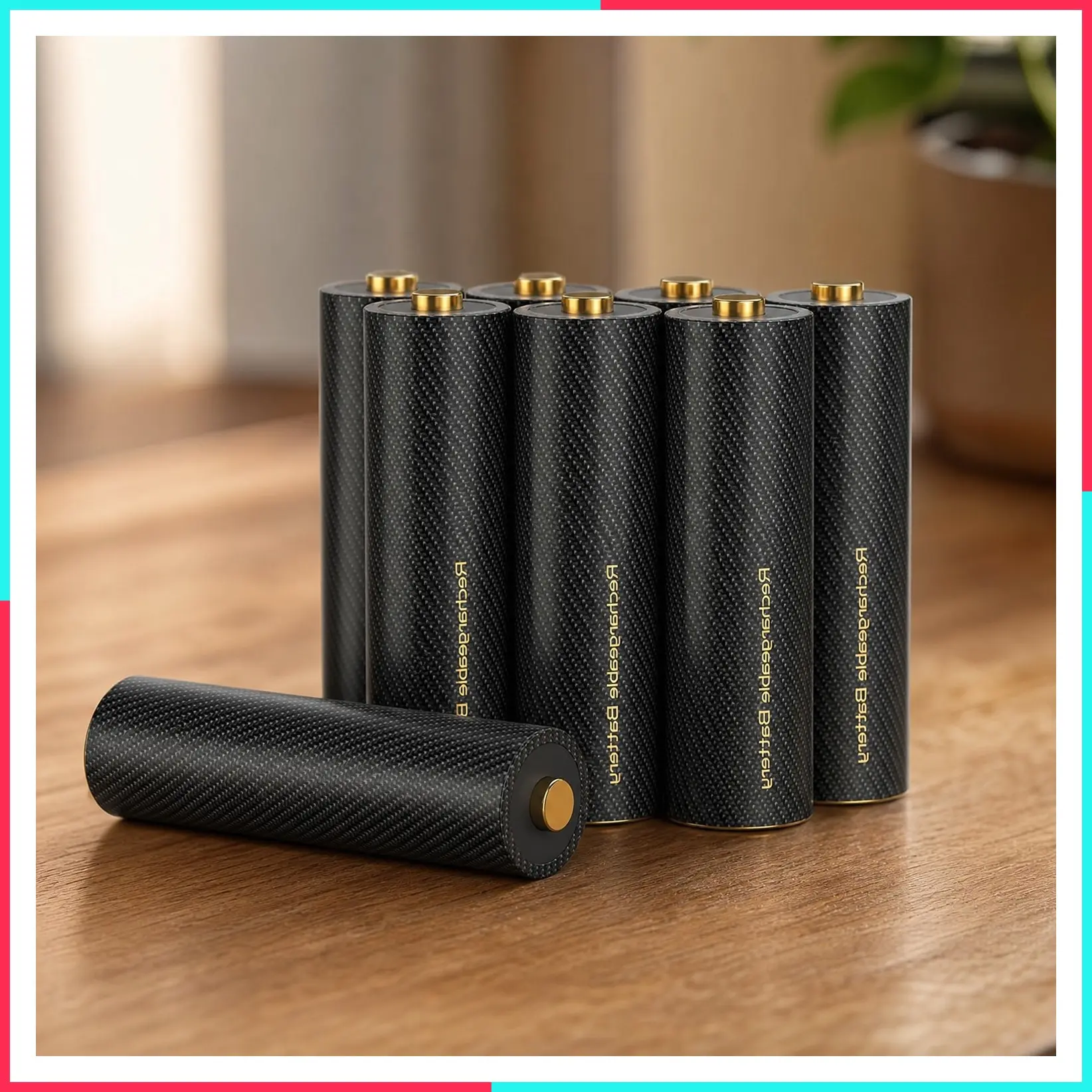 Gold-top Rechargeable AA Batteries PRO, High Capacity 2800mAh Premium NiMH, 8 Count