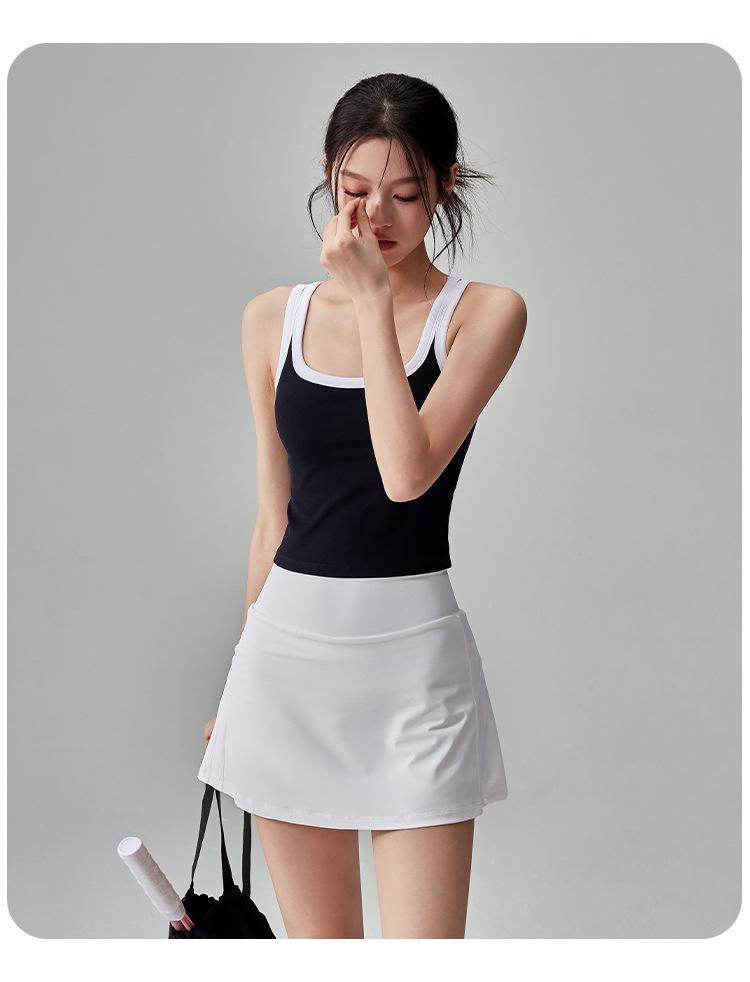 Plus Size Tennis Skort Sport Skirt With Built-in Shorts Anti-exposure 2-in-1 Athletic Dress for Running Workout Golf