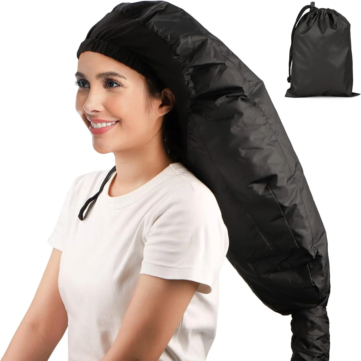 Bonnet Hooded Hair Dryer Attachment,   Adjustable Deep Conditioning Cap, Upgraded Drying Heat Cap with Elastic Strap for  Curly Textured Hair Care,  Drying, Styling