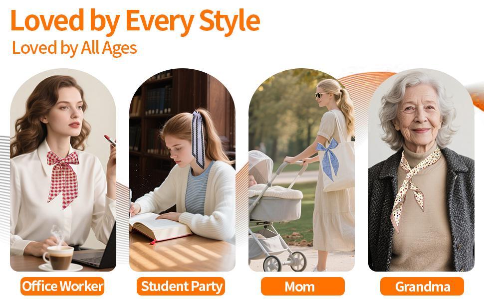 24Count Fashion Scarf Set for Women, Multifunctional Silk-Like Neck & Hair Scarves, Bag Accessories and Headbands in Assorted Prints Gothic Letter Embroidered Horns Hat trucker Adjustable Brown Leather Mesh heart shaped cowboy Satin Lined Turban Head Wrap