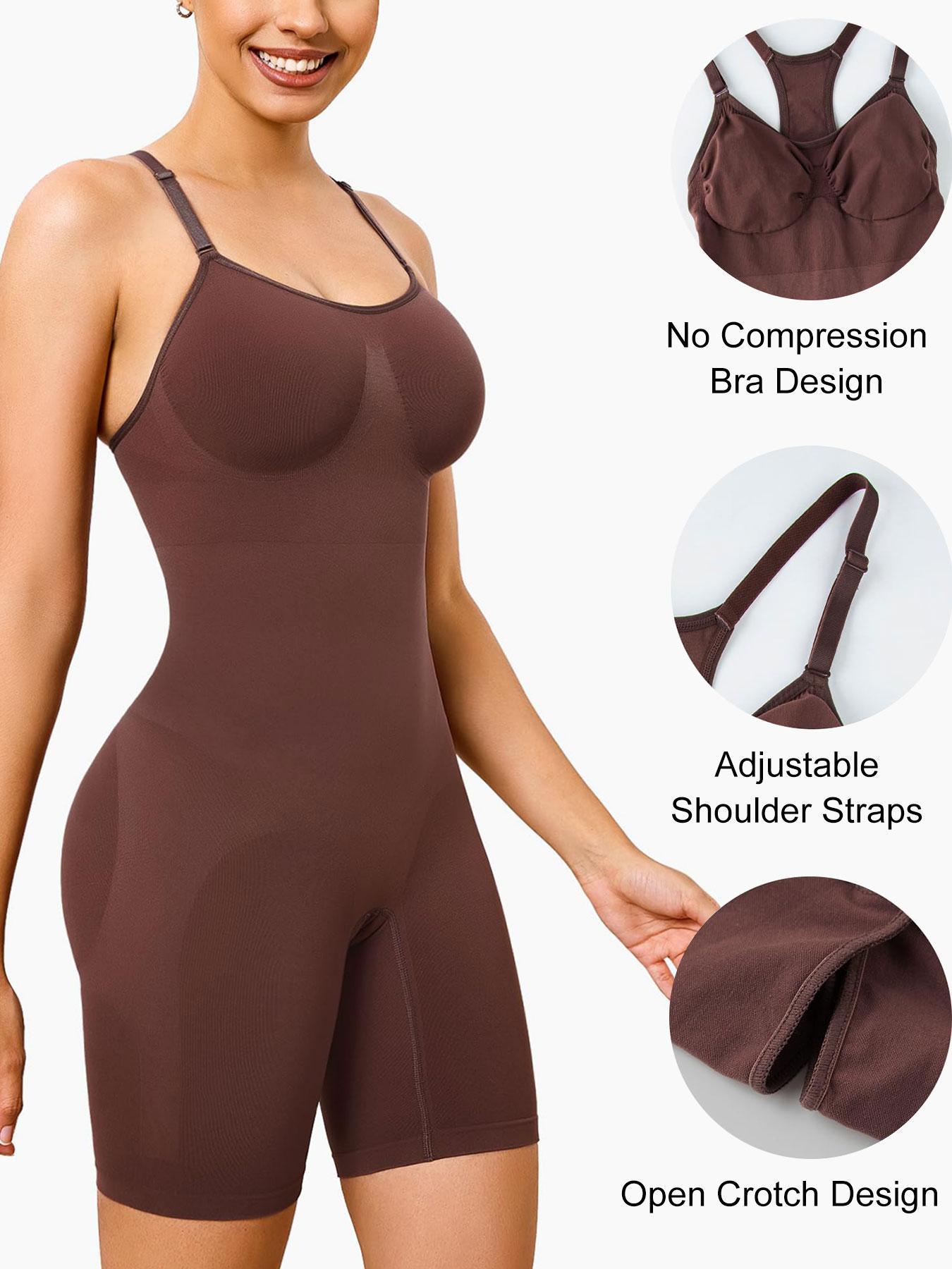 Women's Solid Color High Stretch Shapewear Bodysuit, Tummy Control Butt Lifting Shaper, Ladies Shapewear for All Seasons, Shapewear Body Suits