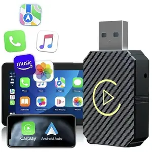 2 in 1 Wireless Apple CarPlay Adapter, for both Apple and Android,converts wired to wireless, suitable for factory wired CarPlay cars from 2016+