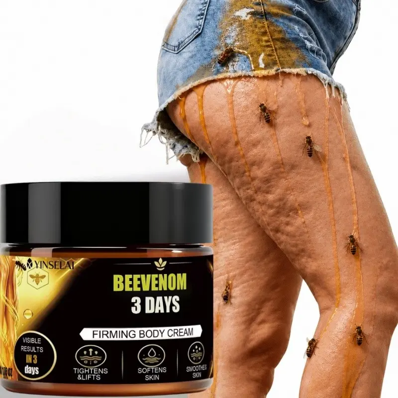 Tightening Lifting Skin Essence Leg Cream, Rich in Bee Venom, Hyaluronic Acid, Retinol, Collagen, Smooths and Tightens Skin, Unisex, Lightweight Texture