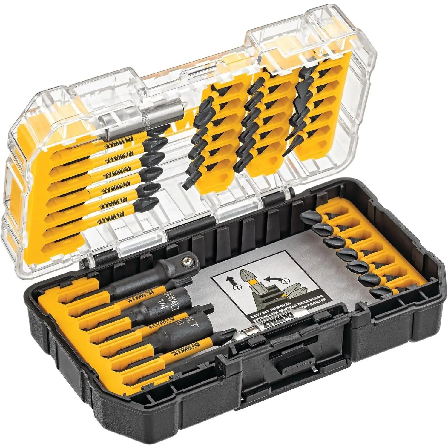 Flexible Torque Screwdriver Bit Set, 40-Piece FlexTorq Driver Bit Set with Storage Case (Model DWA2T40IR)