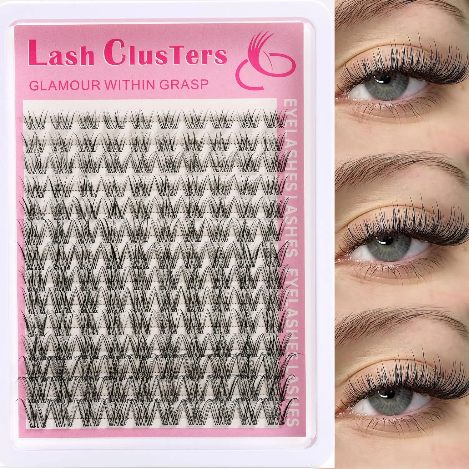 1 Box of 140pcs Fairy Eyelash Clusters 8-16mm False Lash Clusters - Wide Span Eyelash Clusters Manga & Mixed Style Lashes Ultra-Thin Invisible Lash Strips DIY Lash Extension Easy for Home Use Women's Eye Makeup