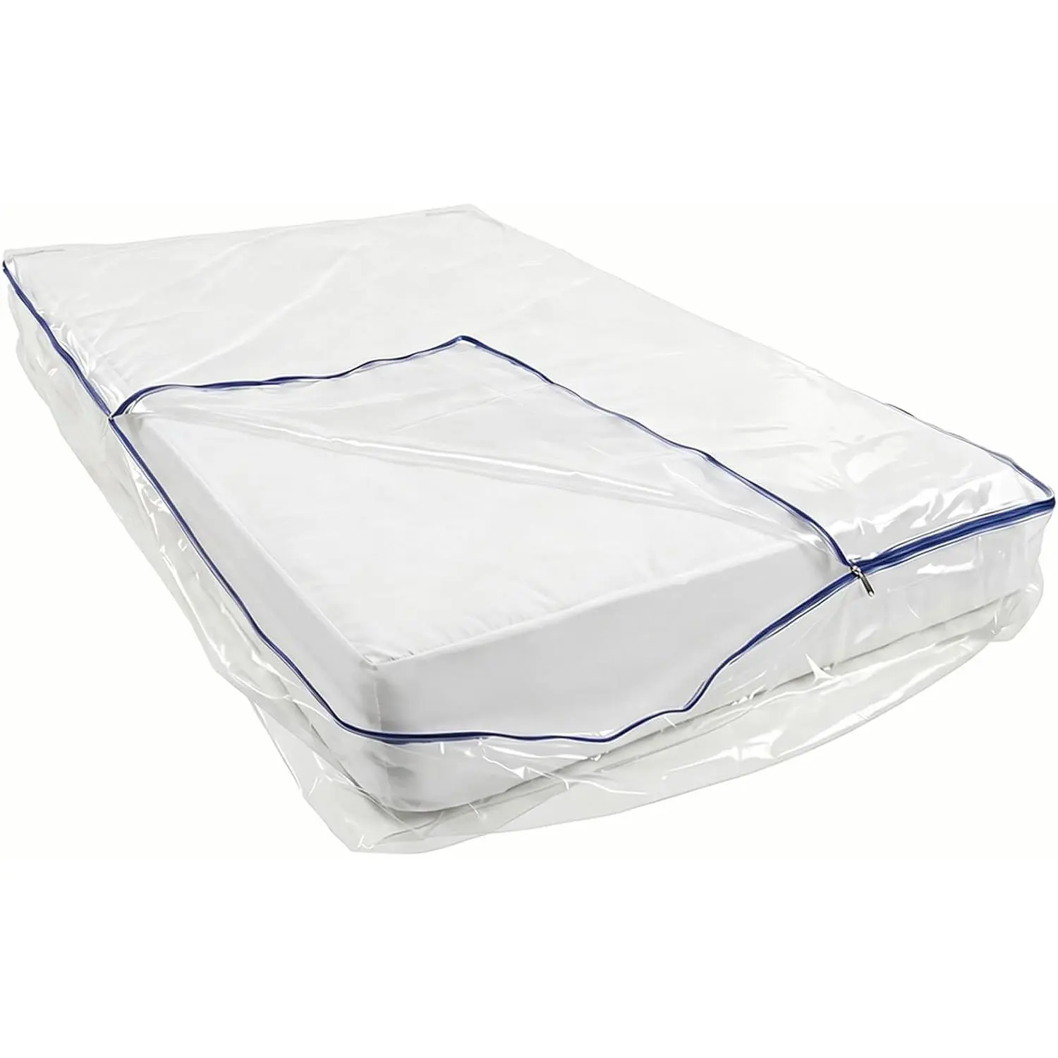 Mattress Bag for Moving (Full), 3 Mil Thick Mattress Cover Protector with Zipper, Clear Mattress Bag for Bed, Waterproof & Reuseable Mattress Moving Supplies