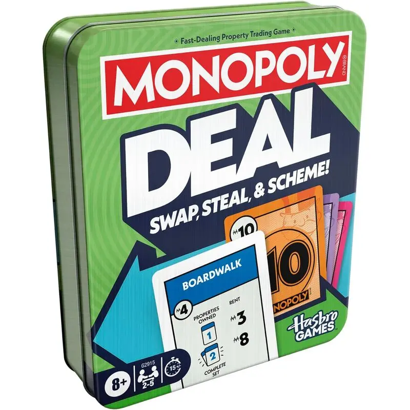 2026 Outdoor sports Monopoly Deal Card Game in Collectible Storage Tin |   Ages 8+ |   2-5 Players |   15 Mins. |   Fun Family Games for Kids, Teens, and Adults |   Travel Games (Amazon Exclusive)