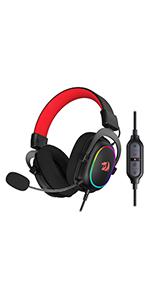 Redragon H510 Zeus-X RGB Pink Wired Gaming Headset - 7.1 Surround Sound - 53MM Audio Drivers in Memory Foam Ear Pads w/Durable Fabric Cover- Multi Platforms Headphone - USB Powered for PC/PS4/NS