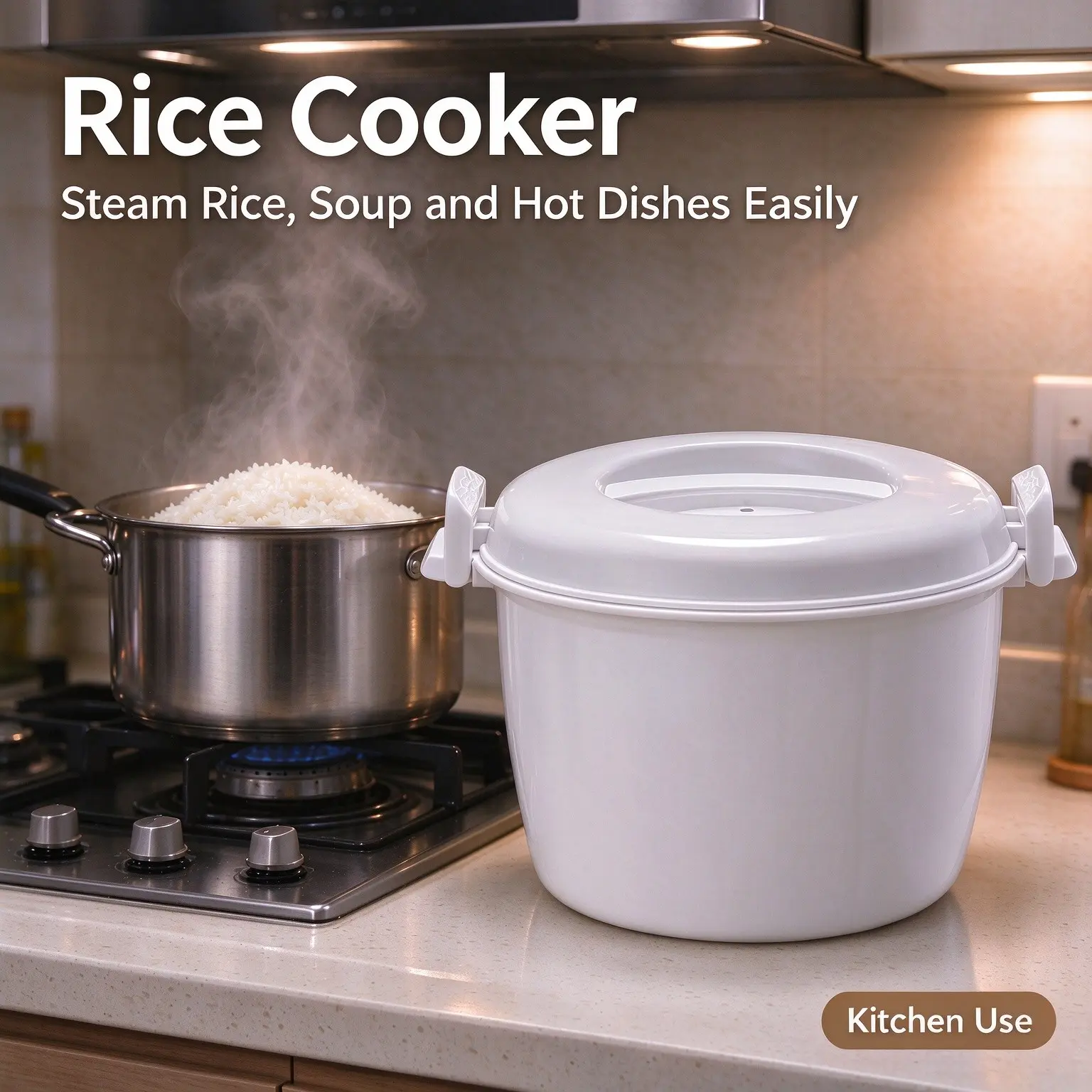 Portable Microwave Rice Cooker Pot, Versatile Food Steamer with Partition Board, Lightweight & Easy Operation, Supports Microwave Heating and Refrigerator Storage