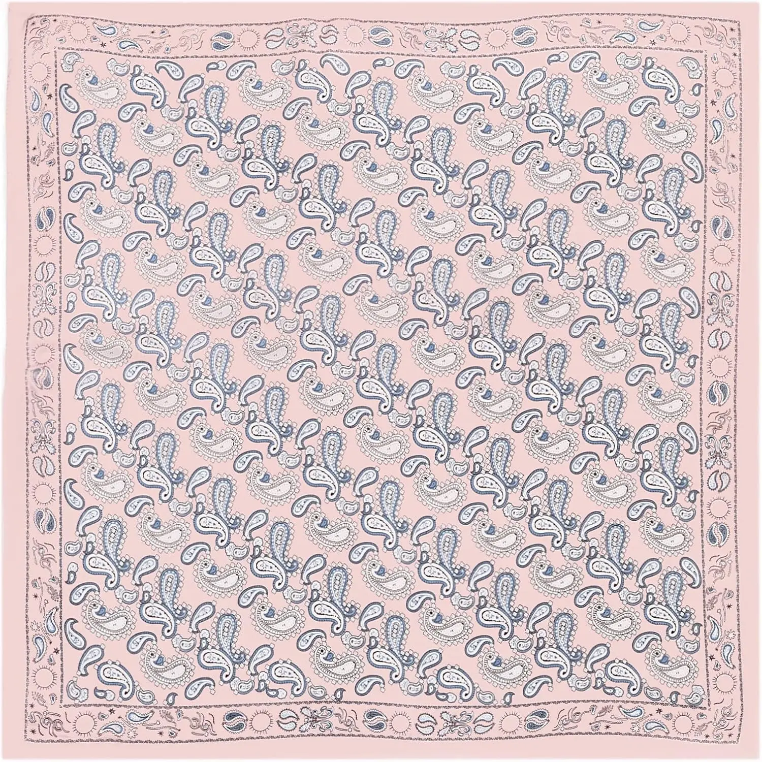 Paisley Satin  Scarf for Women Men Versatile Silk-Like Hair Scarf  Bandana Large Square Scarves 27.5"