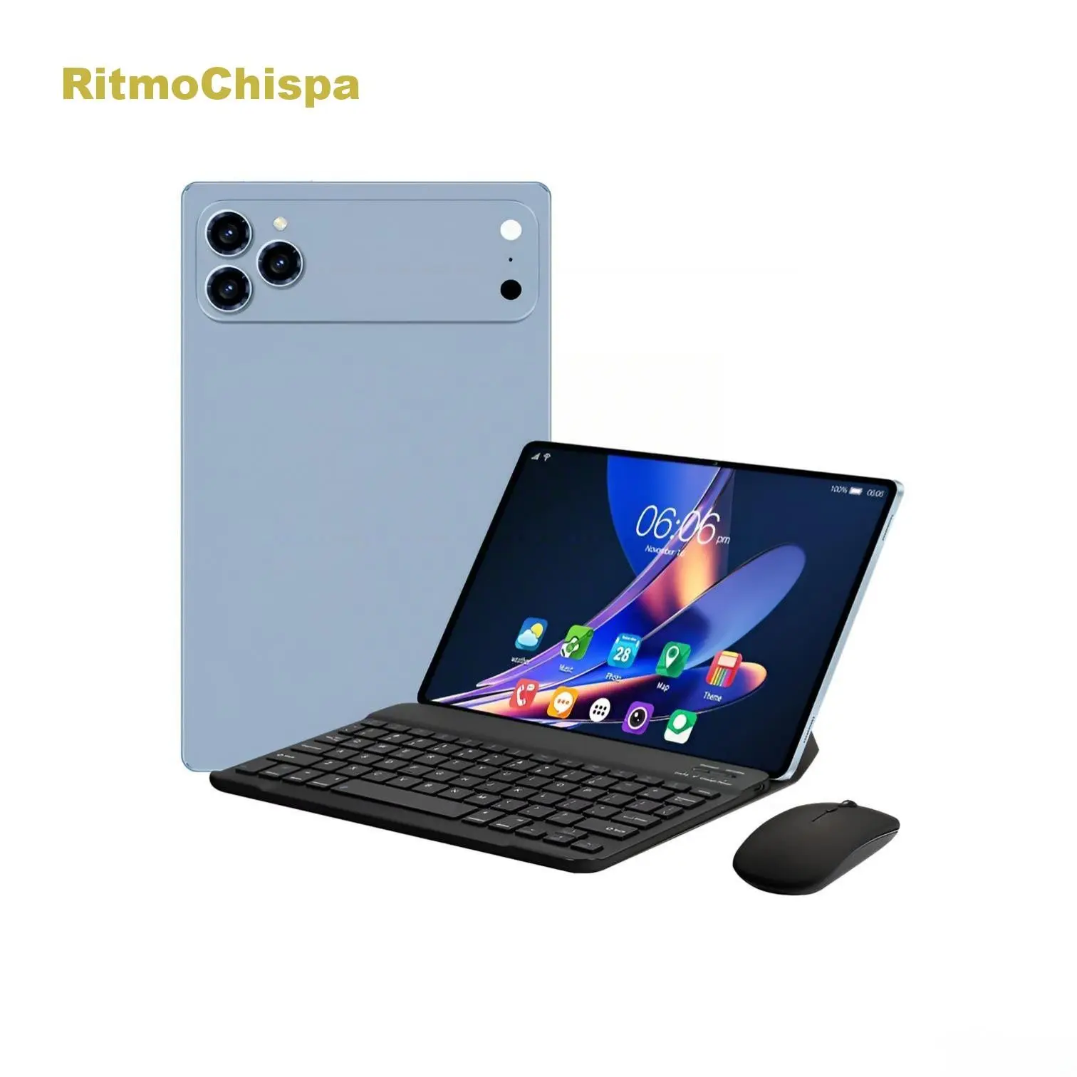 10.1 Inch Android Tablet PC, 3gb RAM 32GB ROM, All-In-One Kit with Keyboard, Shockproof Case, Mouse, Touch Pen, Dual Camera for Work & Entertainment