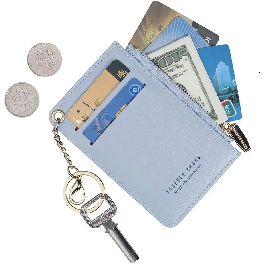 Small Wallets for Women Slim Leather Card Case Holder Wallet  Change Purse with