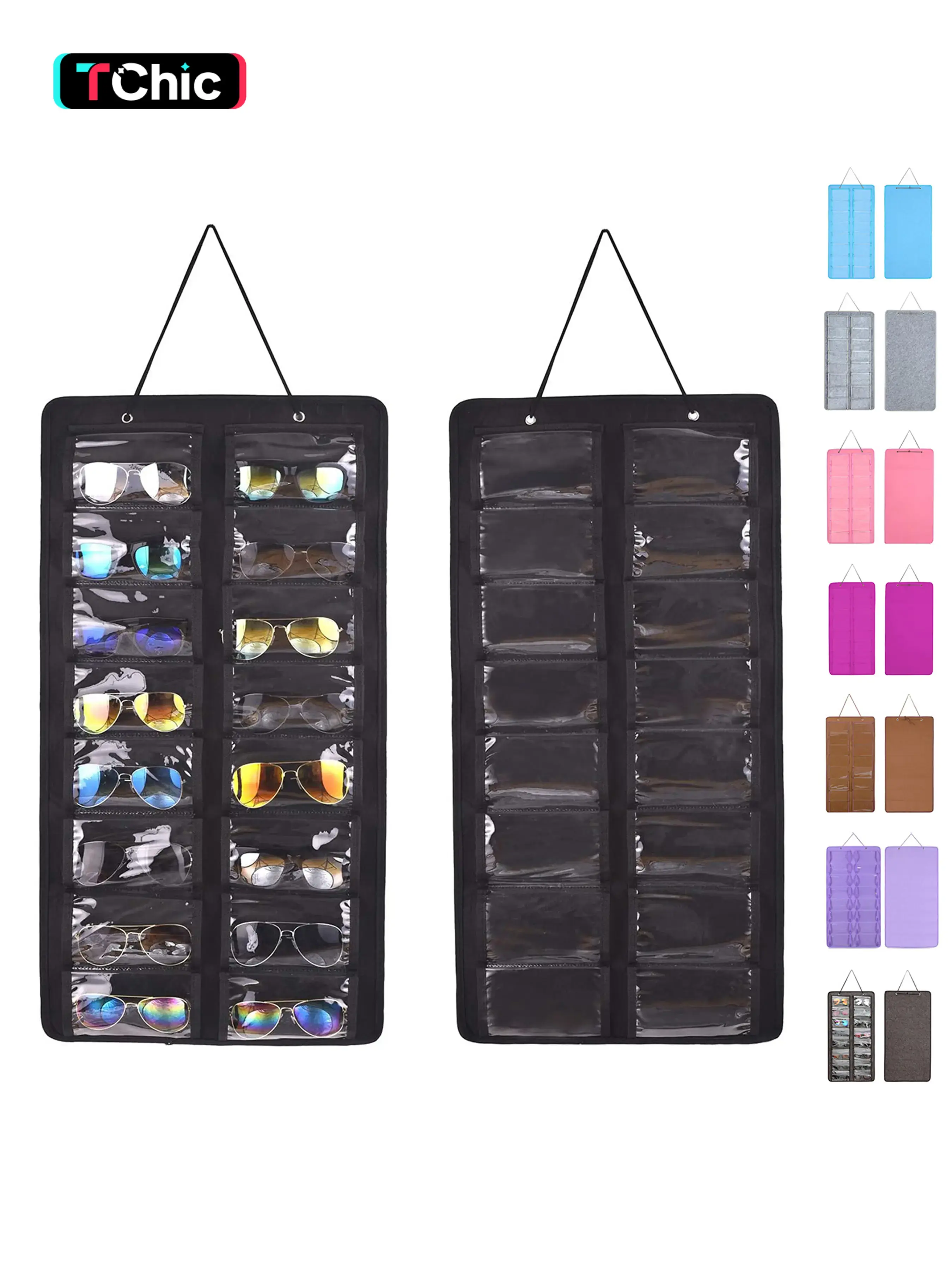 Dustproof Sunglasses Organiser, Wall Mounted Sunglasses Organiser, 16 Compartment Glasses Organiser (Pouch Only), Organizer Storage, Organizer Pouches, Dustproof Organizers, Organizing Tools