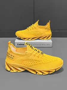 Men's 6-color Flyknit Blade Sports Shoes, Sneaker, breathable, anti-slip and wear-resistant, suitable for casual wear and running, Breathable Running Sneakers