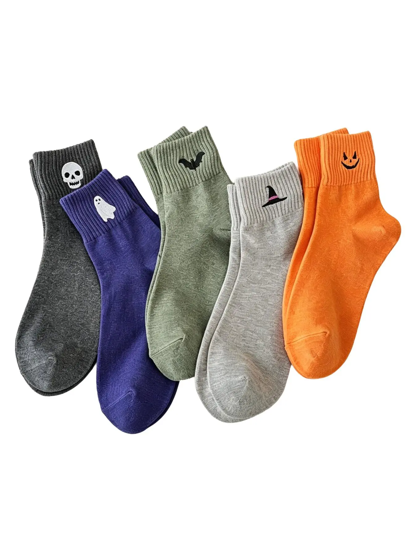 Halloween Socks for Men and Women, Thick Mid-Calf Socks for Fall and Winter, Cartoon Funny Personality Warm Socks for Couples
