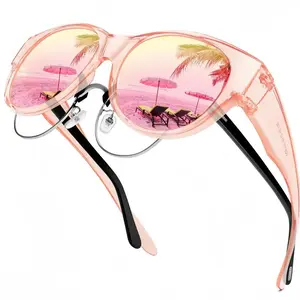 🕶️ The "Cute Over Glasses" Summer Hack ｜ Aesthetic Pink Fit-Over Sunglasses For Prescription Eyewear